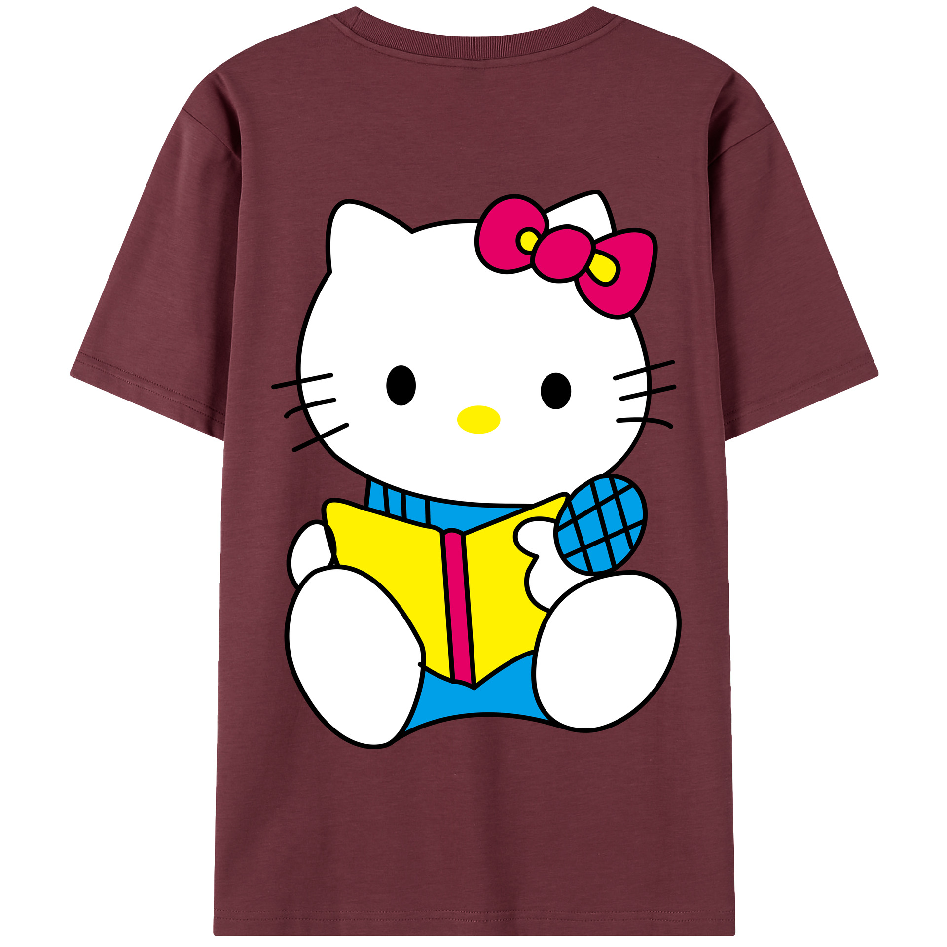 （画像用） Hello Kitty ハローキティ 綿100％半袖Tシャツ（背面プリント）